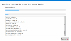 Vérification et correction de la base de données