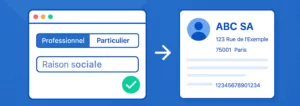 Remplissage automatique des fiches clients professionnels avec Free Devis Factures