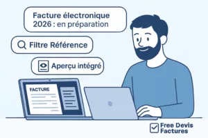 Illustration facture électronique et nouvelles fonctions Free Devis Factures