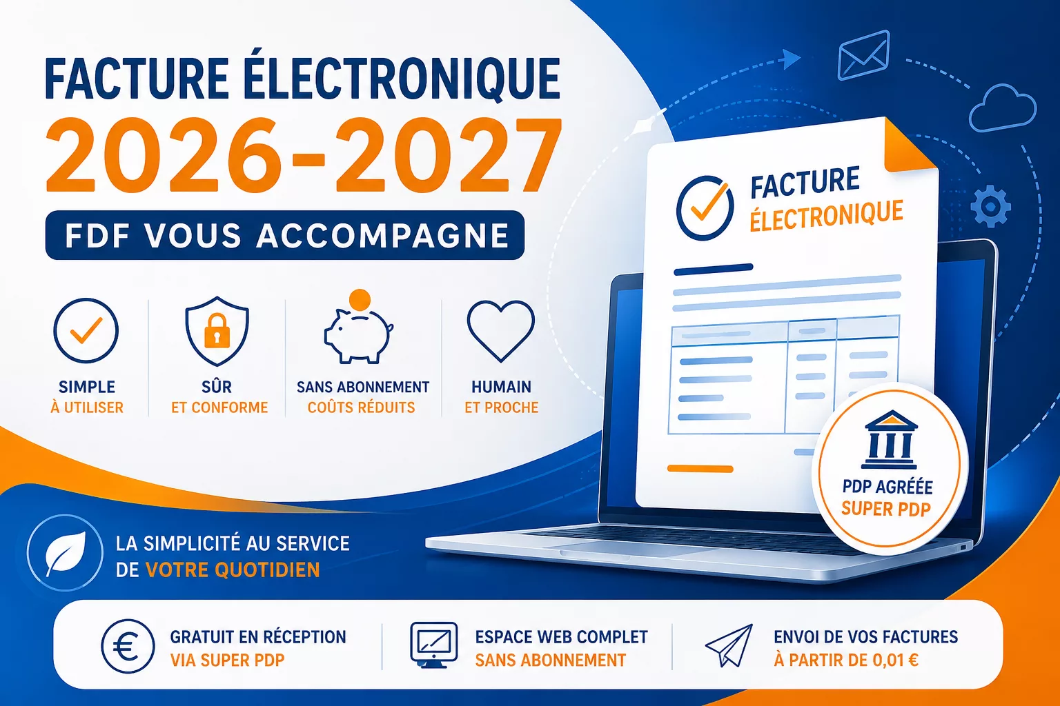 Facture électronique 2026 2027 avec Free Devis Factures et SUPER PDP sans abonnement