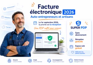 Facture électronique 2026 pour auto-entrepreneurs et artisans avec SUPER PDP sans abonnement